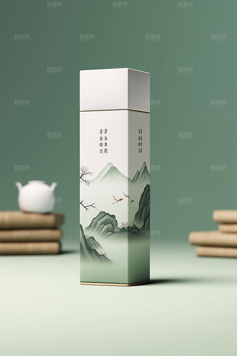 茶叶罐包装设计传统模型