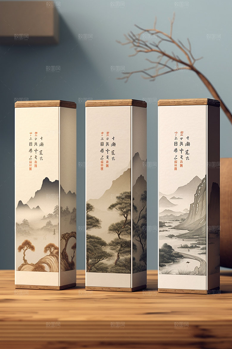 茶叶罐3D中国风模型