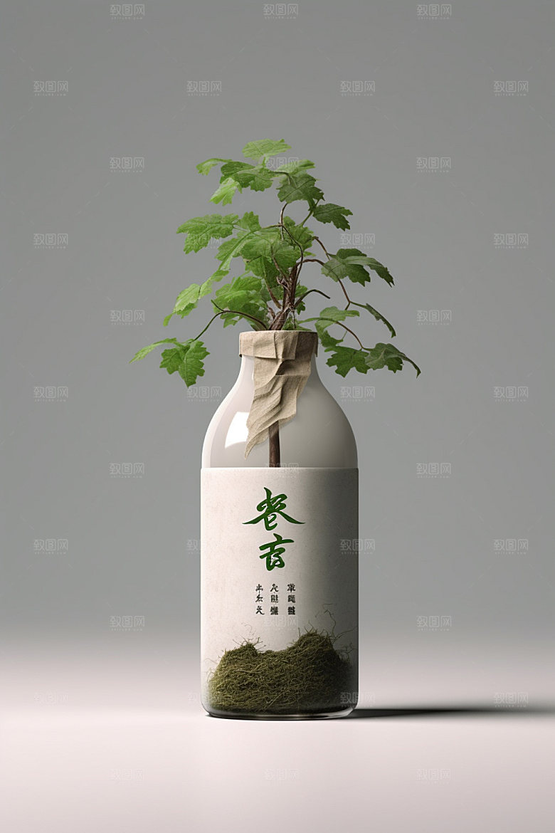 茶叶罐立体传统模型