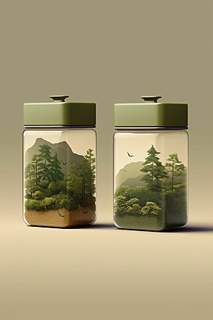 茶叶罐茶叶盒立体模型