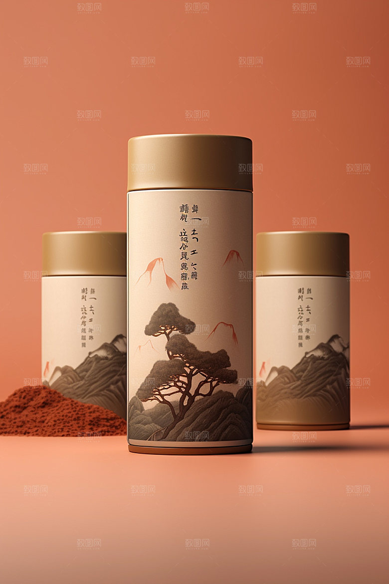 茶叶罐茶叶盒传统模型