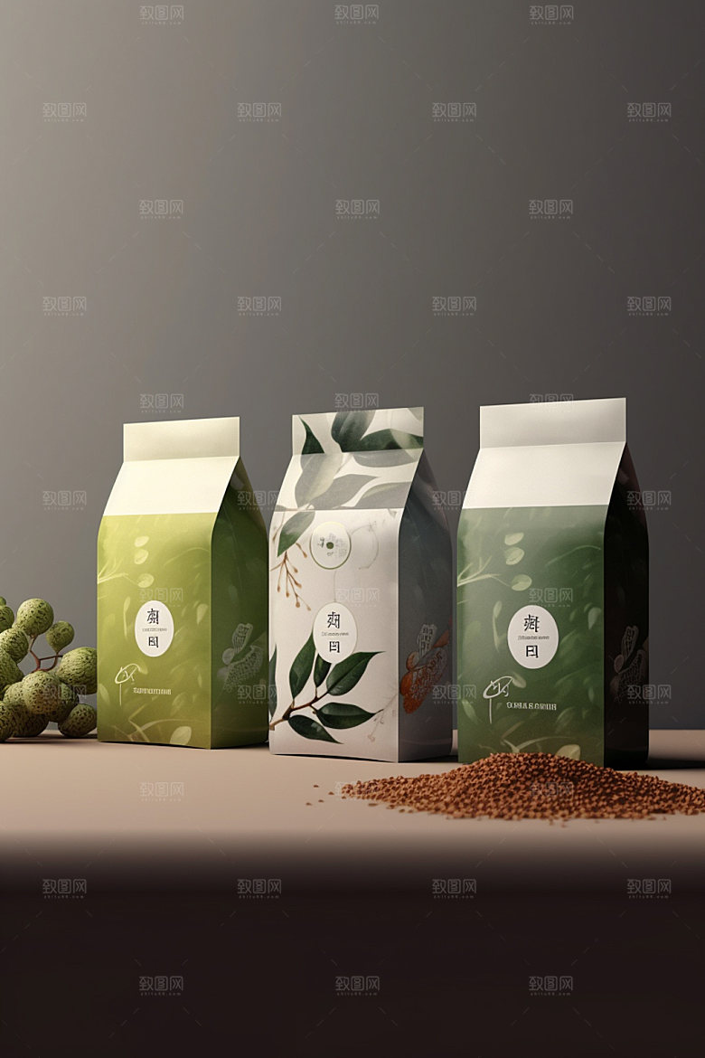 茶叶罐中式立体模型