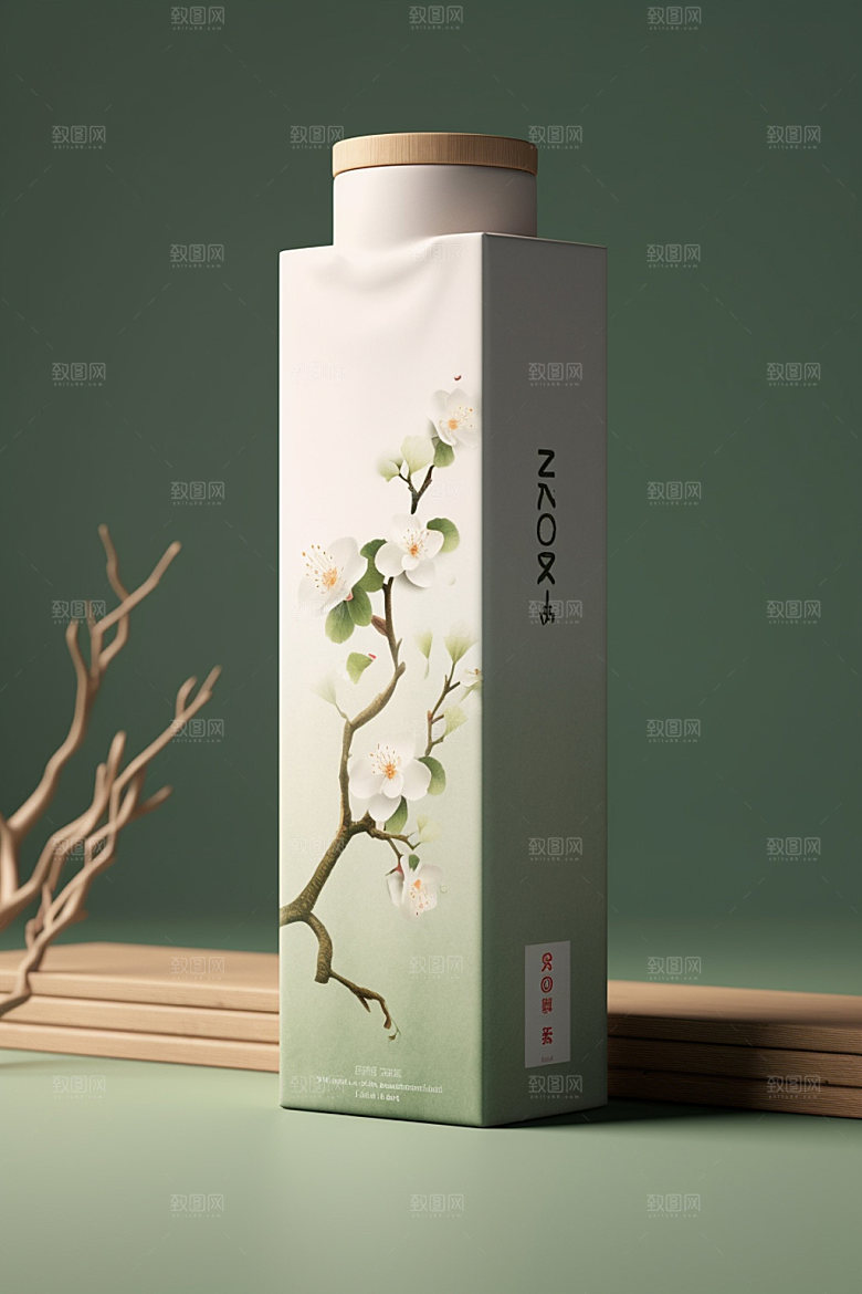 茶叶罐中式传统模型
