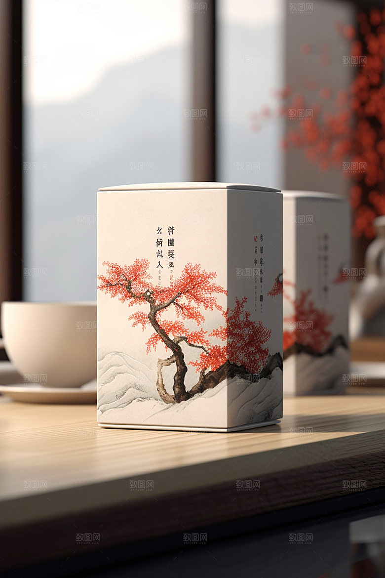 茶叶罐立体传统模型