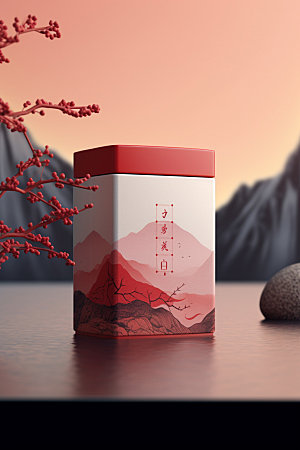茶叶罐包装设计茶叶盒模型