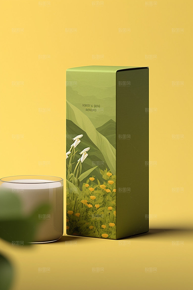 茶叶罐中式中国风模型
