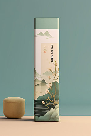 茶叶罐茶叶盒包装设计模型