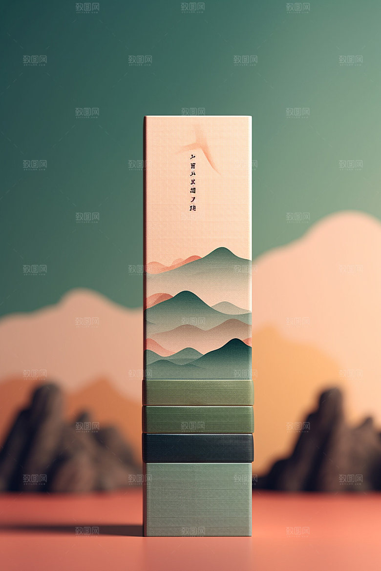 茶叶罐传统立体模型