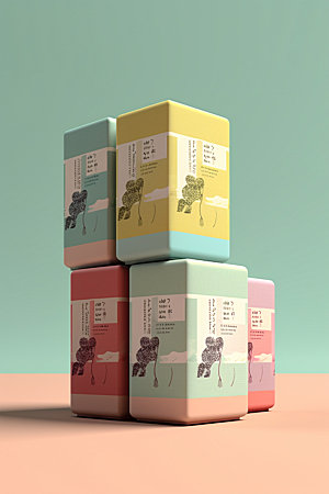 茶叶罐中国风茶叶盒模型