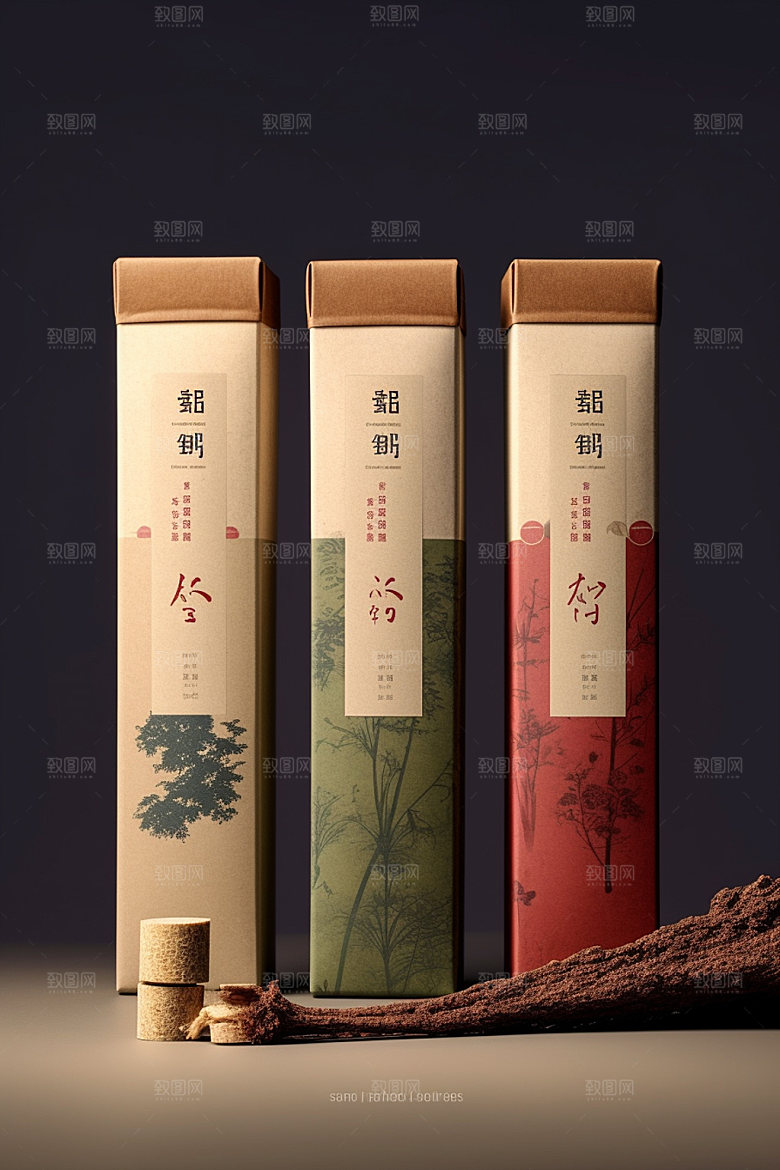 茶叶罐包装设计中式模型