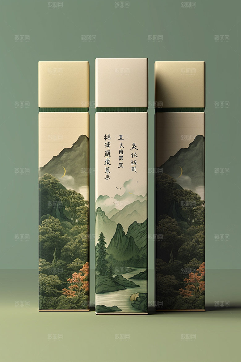 茶叶罐传统包装设计模型