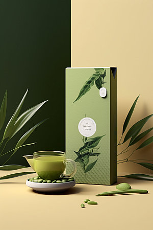 茶叶罐立体茶叶盒模型