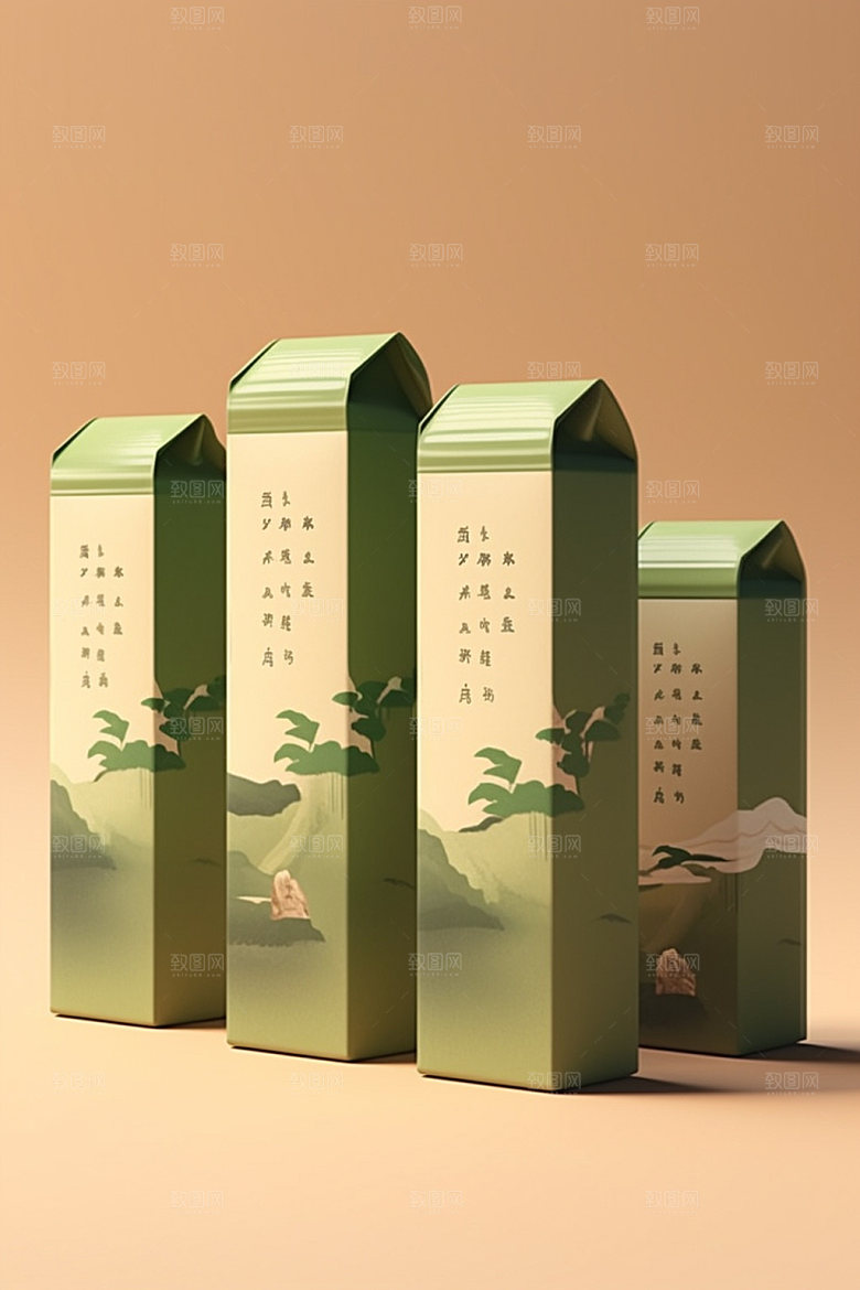 茶叶罐3D包装设计模型