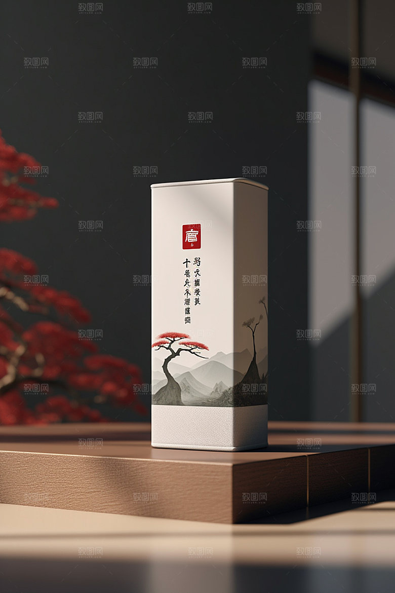 茶叶罐中式传统模型