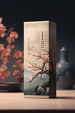 茶叶罐包装设计中国风模型