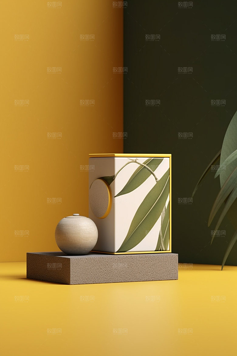 茶叶罐包装设计中式模型
