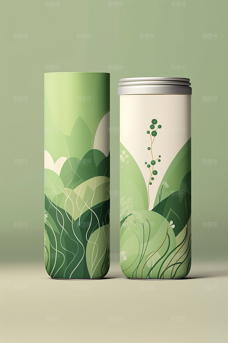 茶叶罐立体传统模型