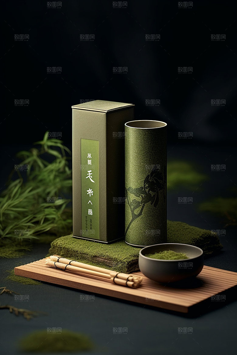 茶叶罐茶叶盒中国风模型