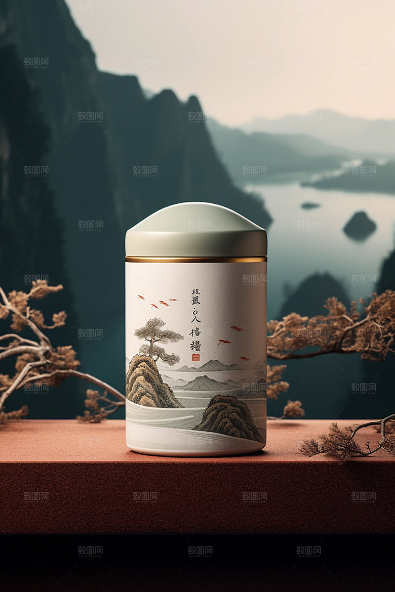 茶叶罐立体包装设计模型