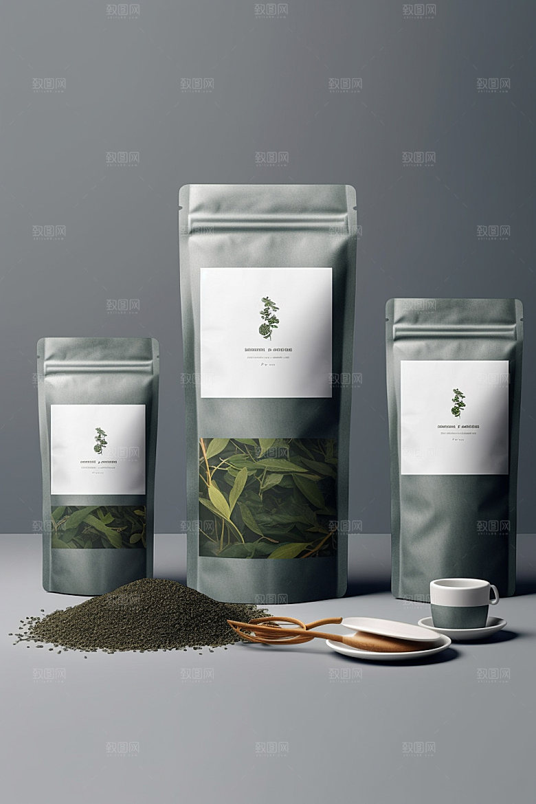 茶叶罐立体中式模型