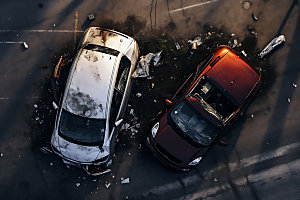车祸事故车辆碰撞摄影图