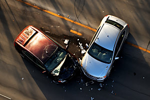 车祸车辆碰撞冲击力摄影图