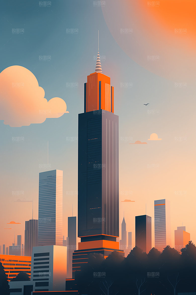 城市艺术都市插画