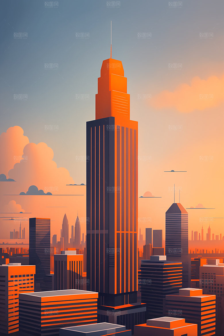 城市艺术都市插画