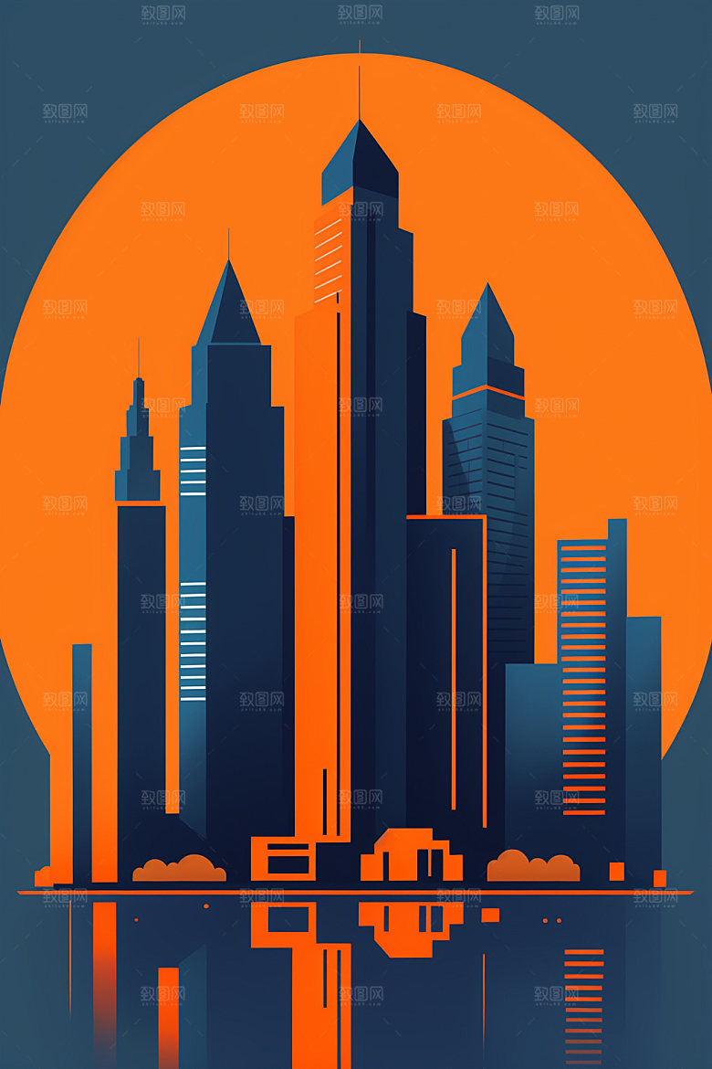 城市艺术都市插画