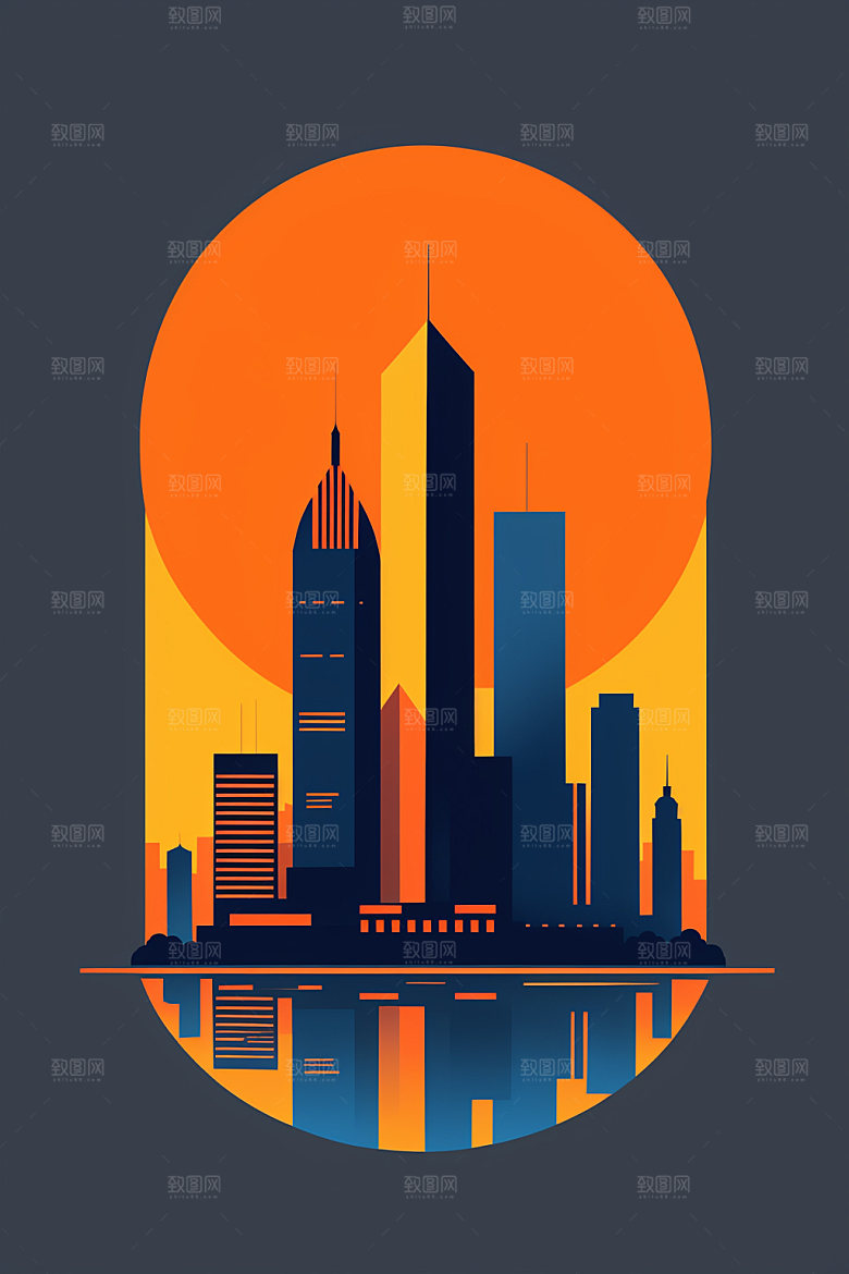 城市艺术都市插画