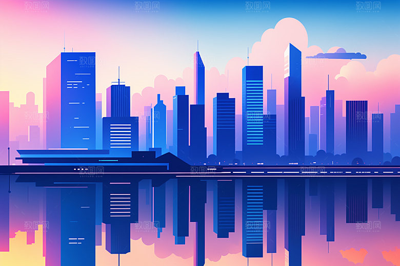 城市艺术都市插画