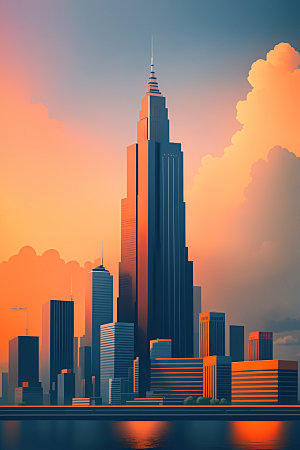 城市艺术都市插画