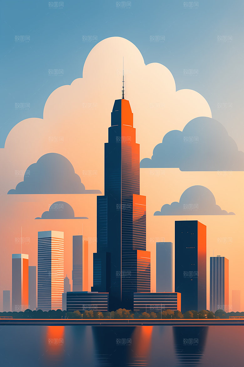 城市艺术都市插画