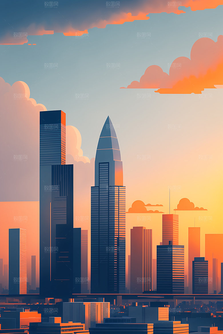城市艺术都市插画