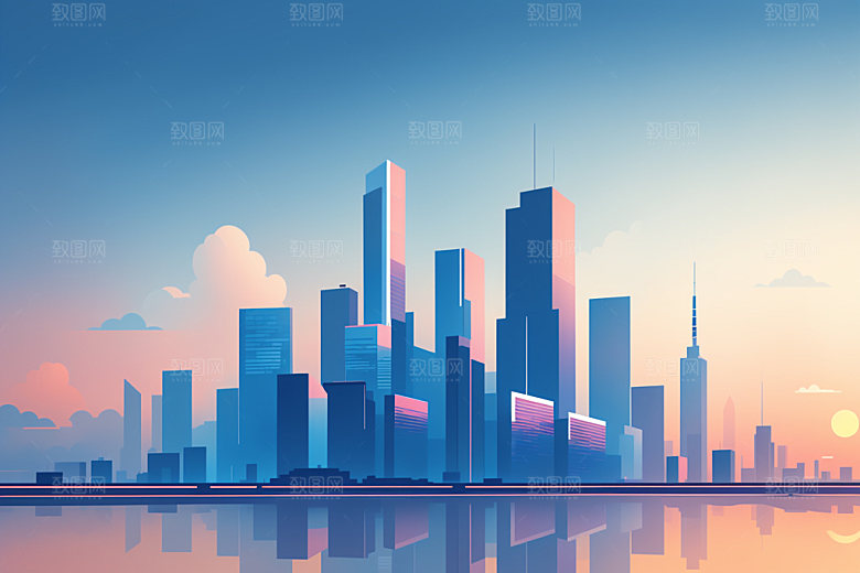 城市艺术都市插画