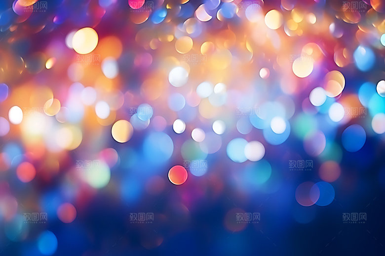 城市夜景霓虹梦幻摄影图