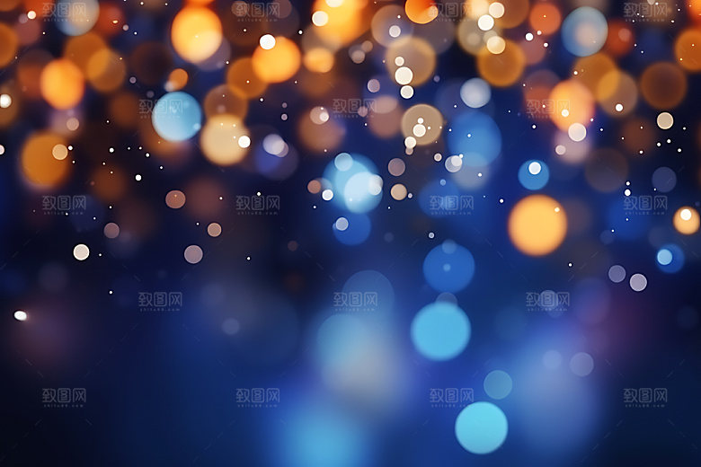 城市夜景灯光梦幻摄影图