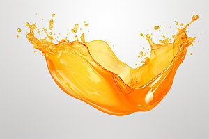 橙汁飞溅饮料高清素材