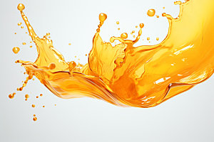橙汁飞溅液体饮料素材