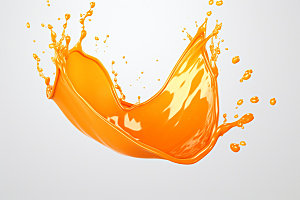 橙汁飞溅果汁饮料素材