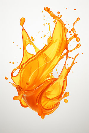 橙汁飞溅饮料果汁素材