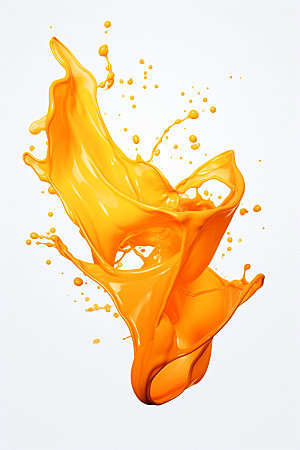 橙汁飞溅动态饮料素材