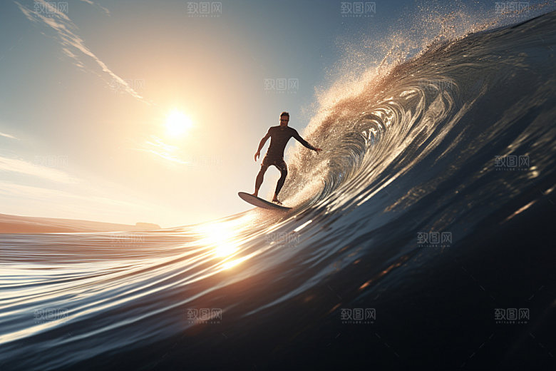 冲浪水上运动极限运动摄影图