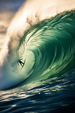 冲浪极限运动乘风破浪摄影图