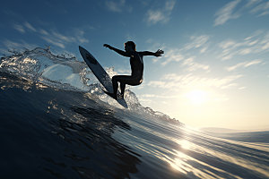 冲浪企业精神极限运动摄影图