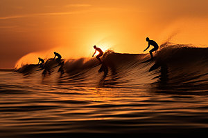 冲浪极限运动勇敢摄影图