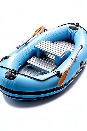 皮划艇充气艇救生艇模型