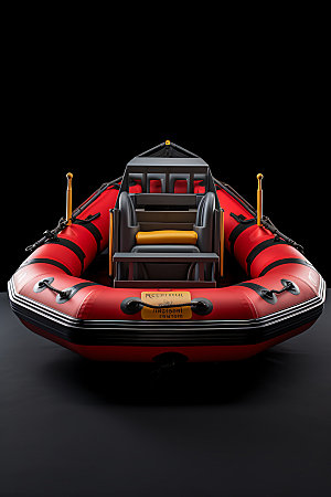 皮划艇小船充气船模型