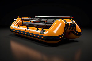 皮划艇小船救生艇模型