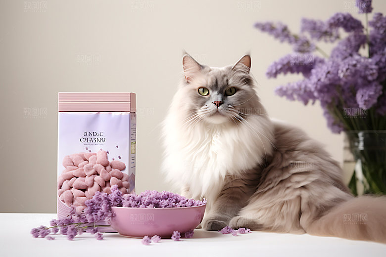 猫粮狗粮产品养宠摄影图